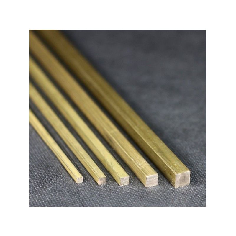 Квадратна пръчка Ø10x10mm - 15x15mm месинг 2.0401 квадратна Квадратна пръчка Ø10x10mm - 15x15mm месинг 2.0401 квадратна