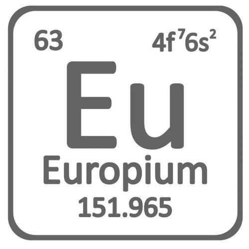 Europium Metal 99,99% rent metall Eu 63 Element Sjeldne metaller