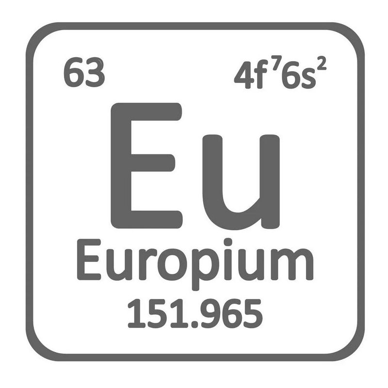 Europium Metal 99,99% rent metall Eu 63 Element Sjeldne metaller