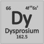 Dysprosium Dy rent 99,9 % Sjeldne jordarter 66 metall
