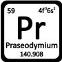 Praseodym-metall 99,9 % rent metall Metall-element Pr Element 59 Praseodym