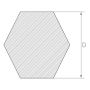 Rustfritt stål hexagon SW 18mm-60mm 1.4305 bar hexagon VA V2A 303 hexagonal bar, rustfritt stål