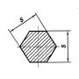 Rustfritt stål hexagon SW 7-60mm 1.4404 stang hexagon 316L sekskantet stang, rustfritt stål