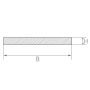 Rustfritt stål platebånd 1.4301 flatstang 20x0.5mm-90x1mm tilskåret stripe