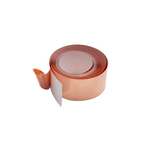 Klebebåndfolie kobber 0,025x5 mm — 0,07x50 mm selvklebende avskjermingsbånd mot snegler 1–25 meter