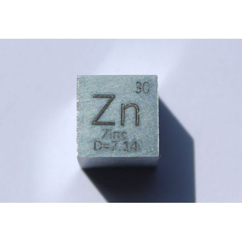 Sink metallkube Zn 10x10mm polert 99,99% renhet kube