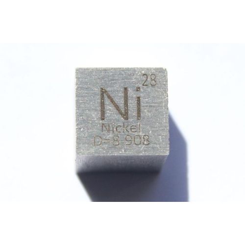 Nikkel metall kube 10x10mm polert 99,6% renhet kube