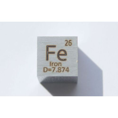 Jern Fe metall kube 10x10mm polert 99,99% renhet kube
