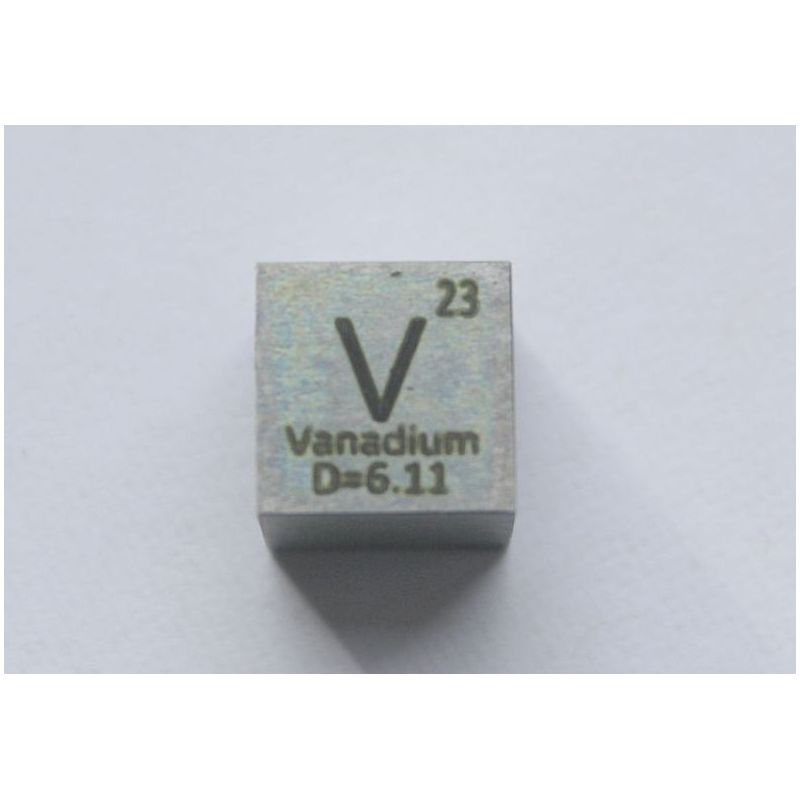 Vanadium V metall kube 10x10mm polert 99,9% renhet kube