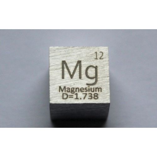 Magnesium Mg metall kube 10x10mm polert 99,95% renhet kube