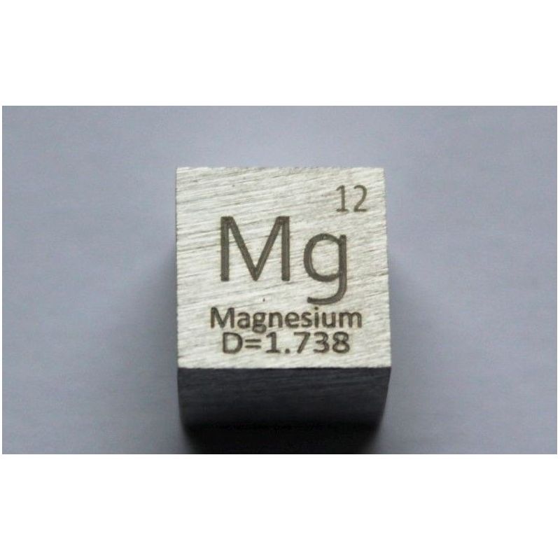 Magnesium Mg metall kube 10x10mm polert 99,95% renhet kube