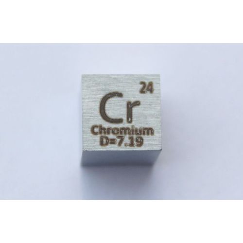 Chrom Cr Metall Würfel 10x10mm poliert 99,7% Reinheit cube