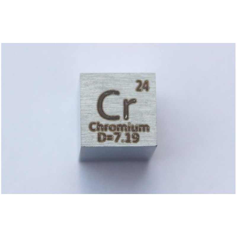 Chrome Cr metall kube 10x10mm polert 99,7% renhet kube