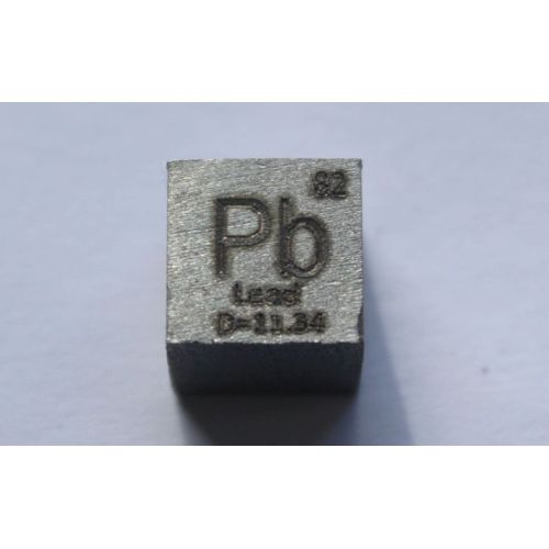 Bly Pb metall kube 10x10mm polert 99,99% renhet kube
