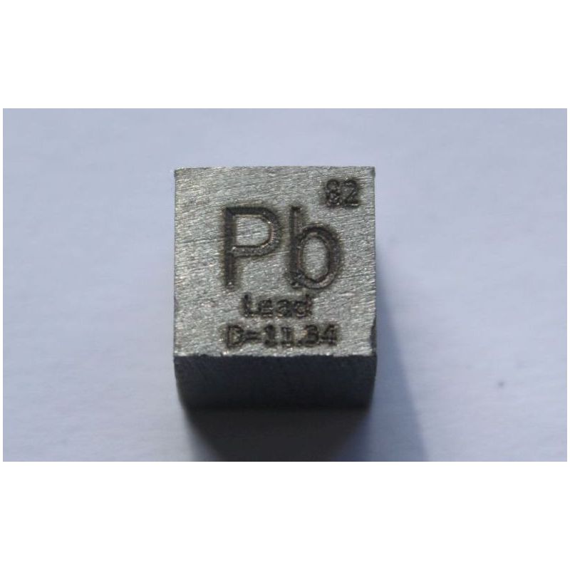 Bly Pb metall kube 10x10mm polert 99,99% renhet kube