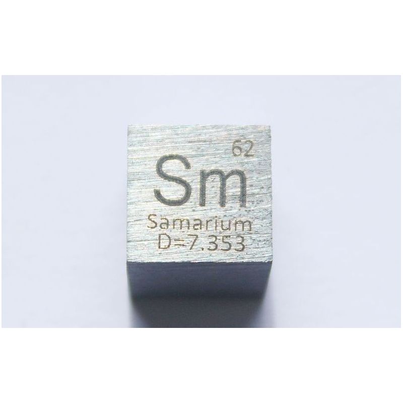 Samarium Sm Metall Würfel 10x10mm poliert 99,95% Reinheit cube