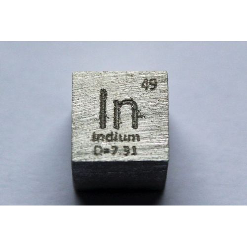 Indium In metall kube 10x10mm polert 99,995% renhet kube