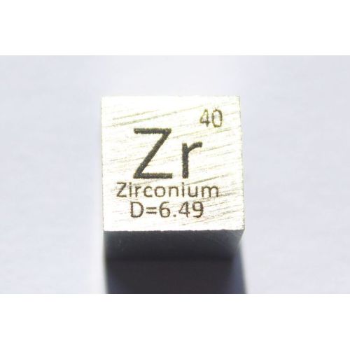 Zirkonium Zr metall kube 10x10mm polert 99,2% renhet kube