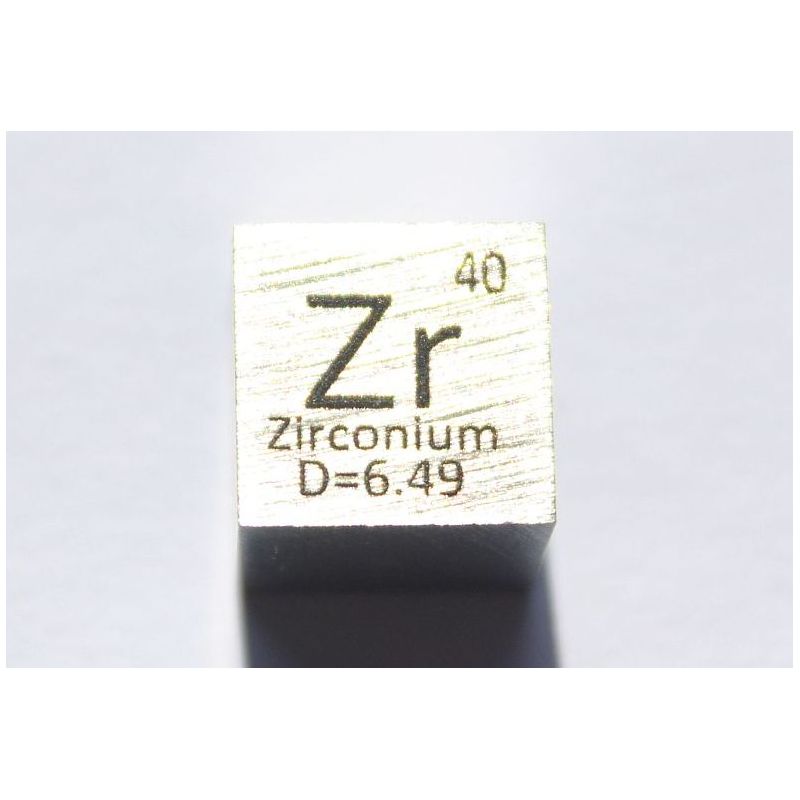 Zirkonium Zr metall kube 10x10mm polert 99,2% renhet kube