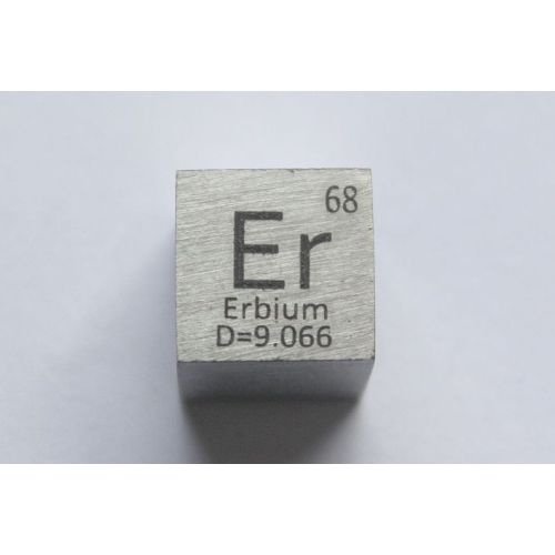 Erbium Er metallkube 10x10mm polert 99,9% renhet kube