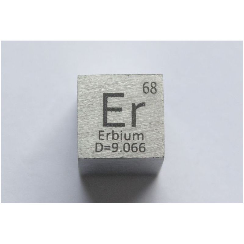 Erbium Er metallkube 10x10mm polert 99,9% renhet kube