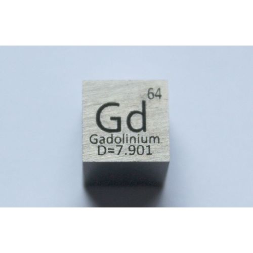 Gadolinium Gd Metallkube 10x10mm polert 99,99% renhet kube