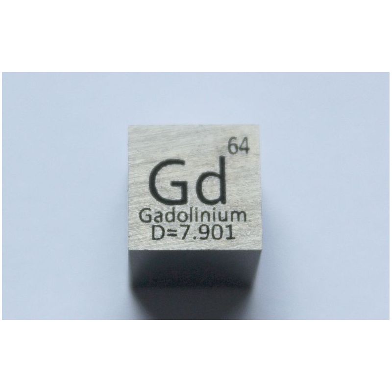 Gadolinium Gd Metallkube 10x10mm polert 99,99% renhet kube