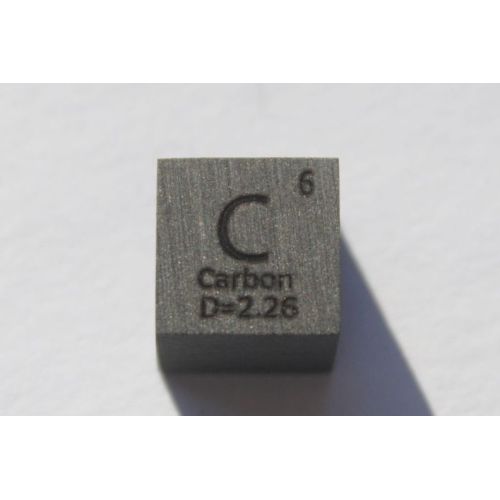 Karbon C metall kube 10x10mm polert 99,9% renhet kube