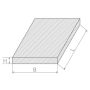 Rustfritt stål 1.4301 platemønster Lin V2A 0,5–1,5 mm V2A-plater kutt etter mål 100–1000 mm