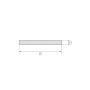 Galvanisert stål flatstang 0.5x20mm-6x90mm platekutt stripe